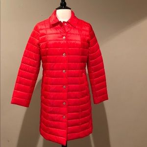 Lands End Primaloft Bright Cardinal Coat Size 12